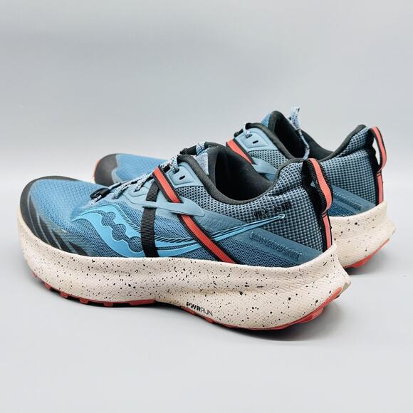 Saucony Shoes Womens 7.5 Blue Endorphin Trail PWRRUN ProTech Running Sneakers - Picture 5 of 10